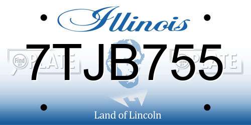 7TJB755 Illinois License Plate
