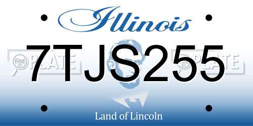 7TJS255 Illinois License Plate