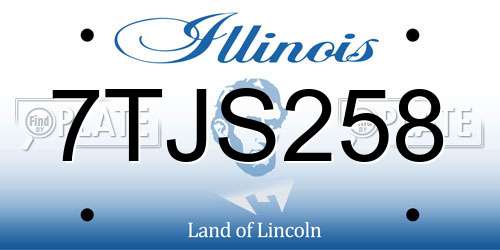 7TJS258 Illinois License Plate