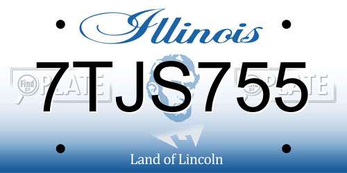 7TJS755 Illinois License Plate
