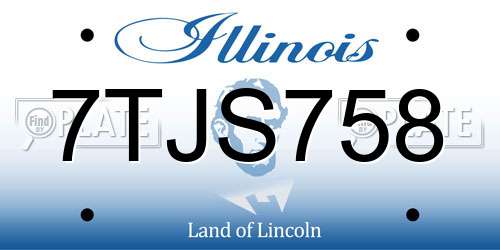 7TJS758 Illinois License Plate