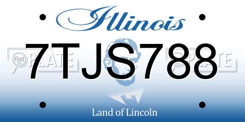 7TJS788 Illinois License Plate
