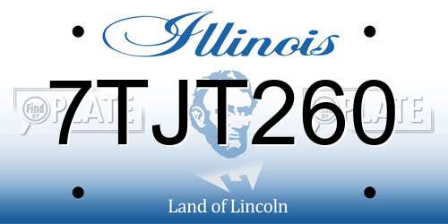 7TJT260 Illinois License Plate