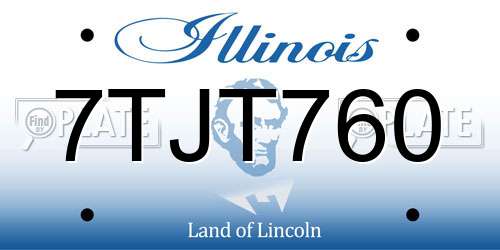 7TJT760 Illinois License Plate