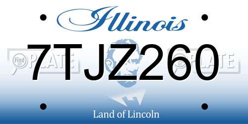 7TJZ260 Illinois License Plate