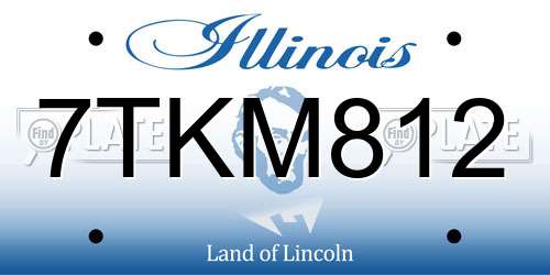 7TKM812 Illinois License Plate