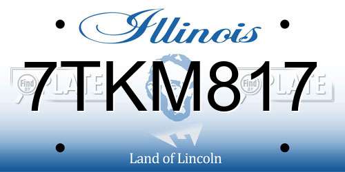 7TKM817 Illinois License Plate