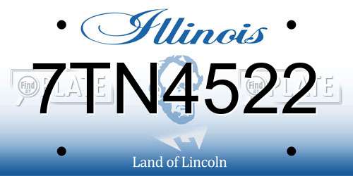 7TN4522 Illinois License Plate