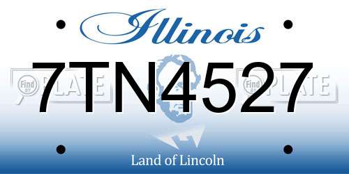 7TN4527 Illinois License Plate