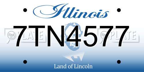 7TN4577 Illinois License Plate