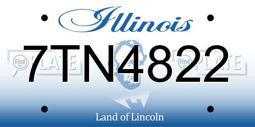 7TN4822 Illinois License Plate