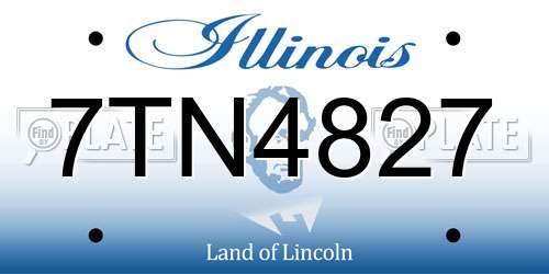 7TN4827 Illinois License Plate