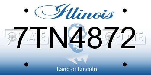 7TN4872 Illinois License Plate