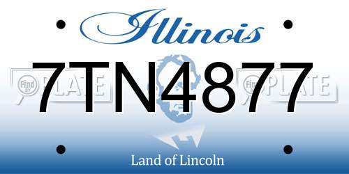 7TN4877 Illinois License Plate