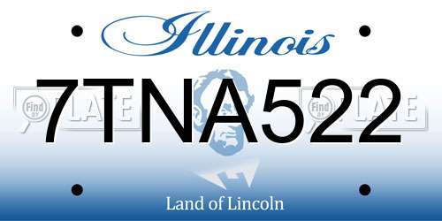 7TNA522 Illinois License Plate