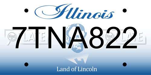 7TNA822 Illinois License Plate