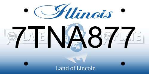 7TNA877 Illinois License Plate