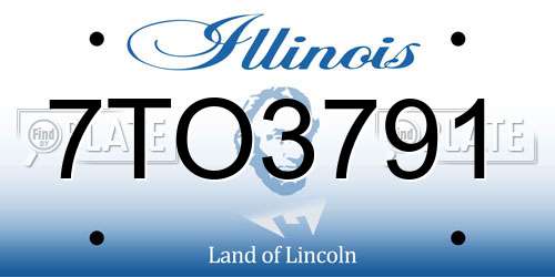 7TO3791 Illinois License Plate