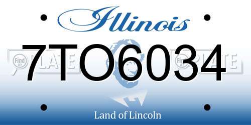 7TO6034 Illinois License Plate
