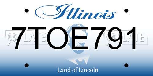 7TOE791 Illinois License Plate