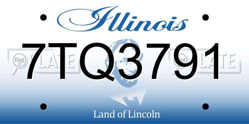 7TQ3791 Illinois License Plate