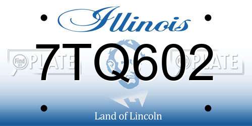 7TQ602 Illinois License Plate