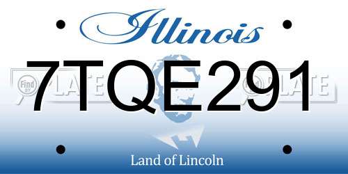7TQE291 Illinois License Plate