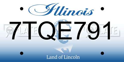 7TQE791 Illinois License Plate
