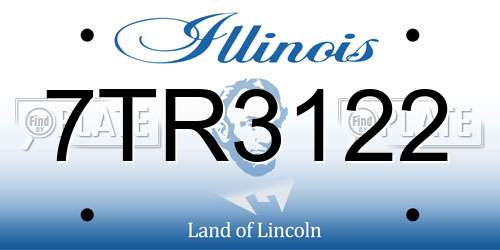 7TR3122 Illinois License Plate