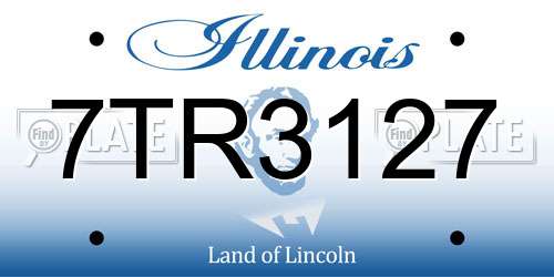 7TR3127 Illinois License Plate