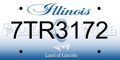 7TR3172 Illinois License Plate