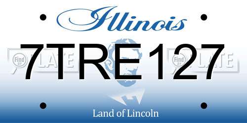 7TRE127 Illinois License Plate