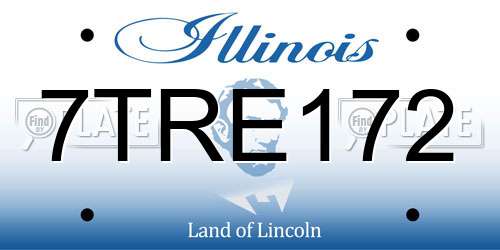 7TRE172 Illinois License Plate