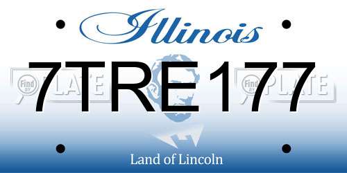 7TRE177 Illinois License Plate
