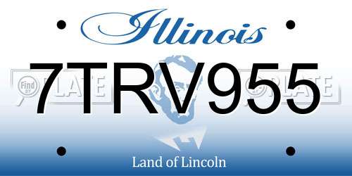 7TRV955 Illinois License Plate