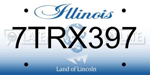 7TRX397 Illinois License Plate