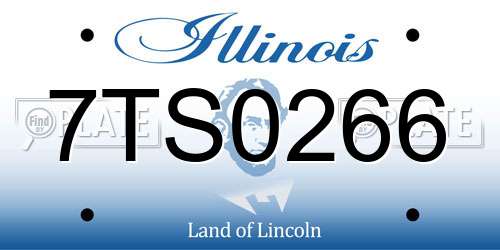 7TS0266 Illinois License Plate