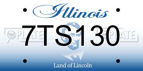 7TS130 Illinois License Plate