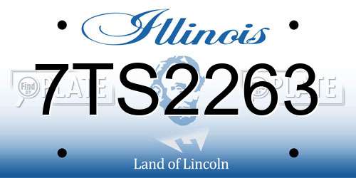 7TS2263 Illinois License Plate