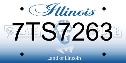 7TS7263 Illinois License Plate