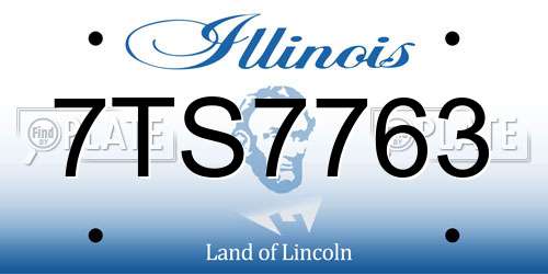 7TS7763 Illinois License Plate