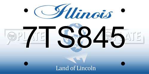 7TS845 Illinois License Plate