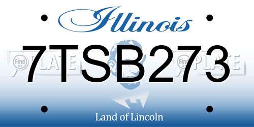7TSB273 Illinois License Plate