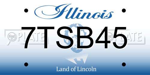 7TSB45 Illinois License Plate