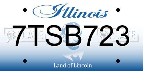 7TSB723 Illinois License Plate