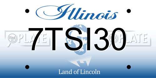 7TSI30 Illinois License Plate