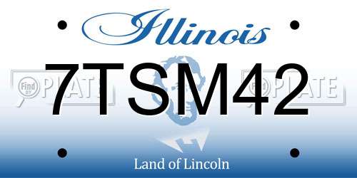 7TSM42 Illinois License Plate