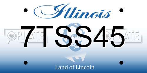 7TSS45 Illinois License Plate