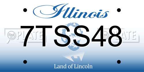 7TSS48 Illinois License Plate