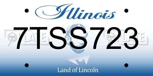 7TSS723 Illinois License Plate